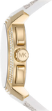 Michael Kors Sydney Quartz White Dial White Leather Strap Watch For Women - MK7221 Authentic Buy Shop Now