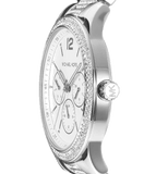 Michael Kors Tibby Chronograph Silver Dial Silver Steel Strap Watch For Women - MK7294 Authentic Buy Shop Now