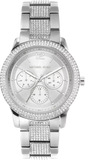 Michael Kors Tibby Chronograph Silver Dial Silver Steel Strap Watch For Women - MK7294 Authentic Buy Shop Now