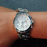 Michael Kors Runway Twist Silver Dial Silver Stainless Steel Strap Watch for Women - MK3149 Authentic Buy Shop Now