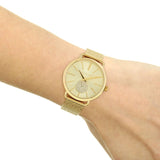 Michael Kors Portia Gold Dial Gold Mesh Bracelet Watch for Women - MK3844 Authentic Buy Shop Now