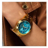 Michael Kors Runway Stop Hunger Blue Dial Gold Steel Strap Watch for Men - MK8315 Authentic Buy Shop Now