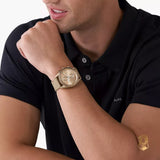 Michael Kors Warren Chronograph Beige Dial Beige Nylon Strap Watch for Men - MK9145 Authentic Buy Shop Now
