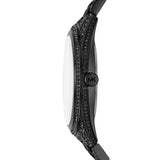Michael Kors Lauryn Analog Crystals Black Dial Black Steel Strap Watch For Women - MK3980 Authentic Buy Shop Now