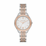 Michael Kors Mindy Three Hand White Dial Two Tone Steel Strap Watch For Women - MK7077 Authentic Buy Shop Now