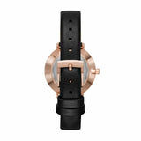 Michael Kors Pyper Three Hand White Dial Black Leather Strap Watch For Women - MK2835 Authentic Buy Shop Now