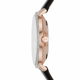 Michael Kors Pyper Three Hand White Dial Black Leather Strap Watch For Women - MK2835 Authentic Buy Shop Now