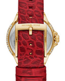 Michael Kors Camille Three-Hand Red Dial Red Leather Strap Watch for Women - MK4750 Authentic Buy Shop Now