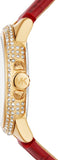 Michael Kors Camille Three-Hand Red Dial Red Leather Strap Watch for Women - MK4750 Authentic Buy Shop Now
