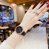 Michael Kors Tibby Multifunction Black Dial Black Leather Strap Watch For Women - MK6968 Authentic Buy Shop Now