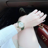 Michael Kors Mini Everest Crystals White Dial Green Leather Strap Watch for Women - MK4720 Authentic Buy Shop Now
