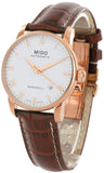 Mido Baroncelli III Automatic Silver Dial Brown Leather Strap Watch For Men - M8600.2.21.8 Authentic Buy Shop Now