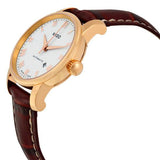 Mido Baroncelli III Automatic White Dial Brown Leather Strap Watch For Women - M7600.3.26.8 Authentic Buy Shop Now