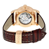 Mido Baroncelli III Automatic White Dial Brown Leather Strap Watch For Women - M7600.3.26.8 Authentic Buy Shop Now