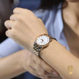 Mido Baroncelli III Automatic White Dial Two Tone Steel Strap Watch For Women - M7600.9.N6.1 Authentic Buy Shop Now