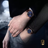 Mido Baroncelli III Automatic Blue Dial Brown Leather Strap Watch For Men - M8600.3.15.8 Authentic Buy Shop Now