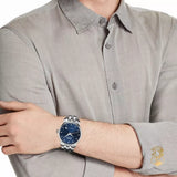 Mido Baroncelli II Automatic Blue Dial Silver Steel Strap Watch For Men - M8600.4.15.1 Authentic Buy Shop Now