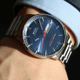 Mido Commander II Automatic Chronometer Blue Dial Silver Steel Strap Watch For Men - M021.431.11.041.00 Authentic Buy Shop Now