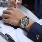 Mido Commander II Automatic Chronometer Grey Dial Silver Steel Strap Watch For Men - M021.431.11.061.00 Authentic Buy Shop Now