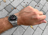 Mido Commander II Automatic Black Dial Silver Steel Strap Watch For Men - M021.431.11.051.00 Authentic Buy Shop Now