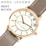 Marc Jacobs Roxy White Dial Cement Brown Leather Strap Watch for Women - MJ1533 Authentic Buy Shop Now
