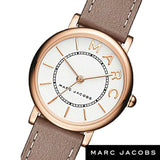 Marc Jacobs Roxy White Dial Light Brown Leather Strap Watch for Women - MJ1538 Authentic Buy Shop Now