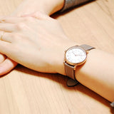 Marc Jacobs Roxy White Dial Light Brown Leather Strap Watch for Women - MJ1538 Authentic Buy Shop Now