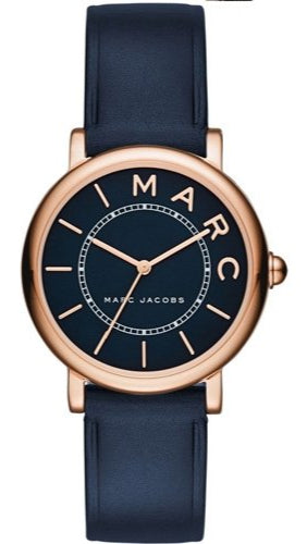 Marc Jacobs Roxy Navy Blue Dial Navy Blue Leather Strap Watch for Women - MJ1539 Authentic Buy Shop Now