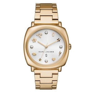 Marc Jacobs Mandy White Dial Gold Steel Strap Watch for Women - MJ3573 Authentic Buy Shop Now