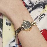 Marc Jacobs Courtney Mother of Pearl Black Dial Gold Steel Strap Watch for Women - MJ3460 Authentic Buy Shop Now