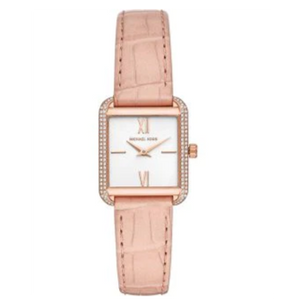 Michael Kors Lake Quartz White Dial Pink Leather Strap Watch For Women - MK2763 Authentic Buy Shop Now