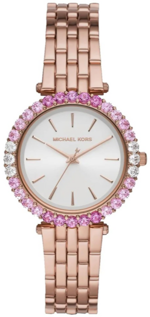 Michael Kors Darci Pave Silver Dial Rose Gold Steel Strap Watch For Women - MK4517 Authentic Buy Shop Now
