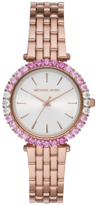 Michael Kors Darci Pave Silver Dial Rose Gold Steel Strap Watch For Women - MK4517 Authentic Buy Shop Now