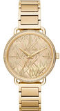 Michael Kors Portia Quartz Gold Dial Gold Steel Strap Watch For Women - MK3886 Authentic Buy Shop Now