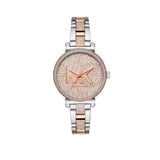 Michael Kors Sofie Crystals Glitz Rose Gold Dial Two Tone Steel Strap Watch For Women - MK4446 Authentic Buy Shop Now