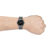 Michael Kors Slim Runway Quartz Black Dial Grey Steel Strap Watch For Men - MK1044 Authentic Buy Shop Now