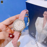 Michael Kors Tibby Silver Dial Pink Leather Strap Watch for Women - MK1050 Authentic Buy Shop Now
