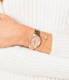 Michael Kors Lauryn Mother of Pearl Dial Rose Gold Dial Rose Gold Steel Strap Watch For Women - MK4491 Authentic Buy Shop Now