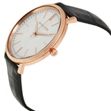 Michael Kors Jaryn Quartz White Dial Black Leather Strap Watch For Women - MK2472 Authentic Buy Shop Now