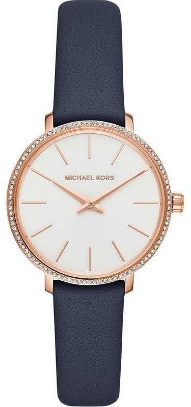 Michael Kors Pyper Analog White Dial Black Leather Strap Watch For Women - MK2804 Authentic Buy Shop Now