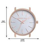 Michael Kors Pyper Quartz White Dial Black Leather Strap Watch For Women - MK2834 Authentic Buy Shop Now