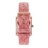 Michael Kors Emery Quartz Diamonds Red Dial Pink Leather Strap Watch For Women - MK2966 Authentic Buy Shop Now