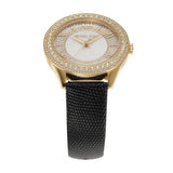 Michael Kors Harlowe Analog White Dial Black Leather Strap Watch For Women - MK2988 Authentic Buy Shop Now