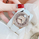 Michael Kors Harlowe Analog Rose Gold Dial White Leather Strap Watch For Women - MK2989 Authentic Buy Shop Now