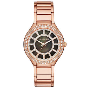 Michael Kors Kerry Black Mother of Pearl Dial Rose Gold Dial Watch for Women - MK3397 Authentic Buy Shop Now