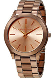 Michael Kors Runway Quartz Brown Dial Brown Steel Strap Watch For Women - MK3418 Authentic Buy Shop Now