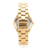 Michael Kors Slim Runway Gold Dial Gold Steel Strap Watch for Women - MK3477 Authentic Buy Shop Now