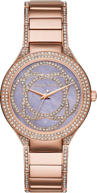Michael Kors Kerry Purple Dial Rose Gold Stainless Steel Strap Watch for Women - MK3482 Authentic Buy Shop Now