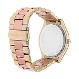 Michael Kors Slim Runway Pink Dial Two Tone Steel Strap Watch for Women - MK3493 Authentic Buy Shop Now