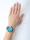 Michael Kors Hartman Quartz Blue Dial Silver Steel Strap Watch For Women - MK3519 Authentic Buy Shop Now